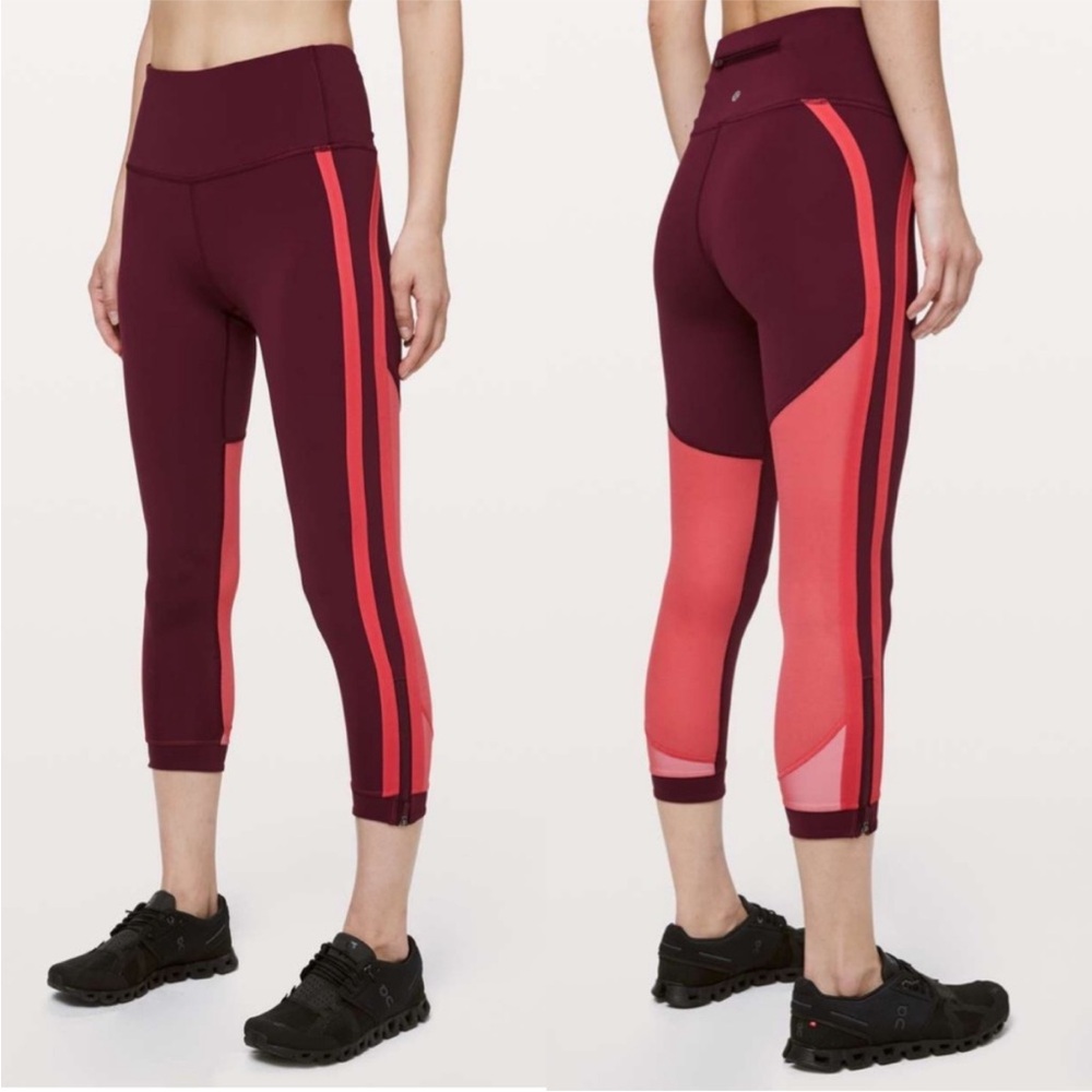 NWT LULULEMON Zip the Line crop leggings